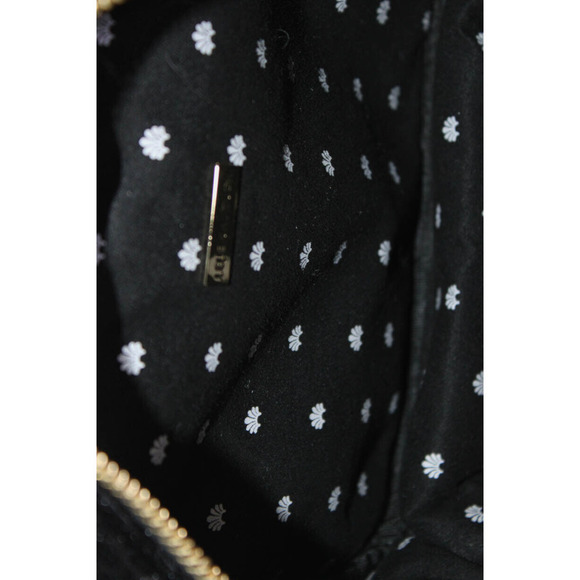 Lele Sadoughi Black Velvet Pearl Embellished Essentials Pouch NWOT - Picture 6 of 10